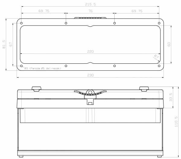 Sicherungskasten Anbau mit Klappfenster IP67 - 12 Module